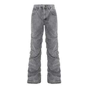 I Saw It First Womens/Ladies Ruched Straight Jeans / Black